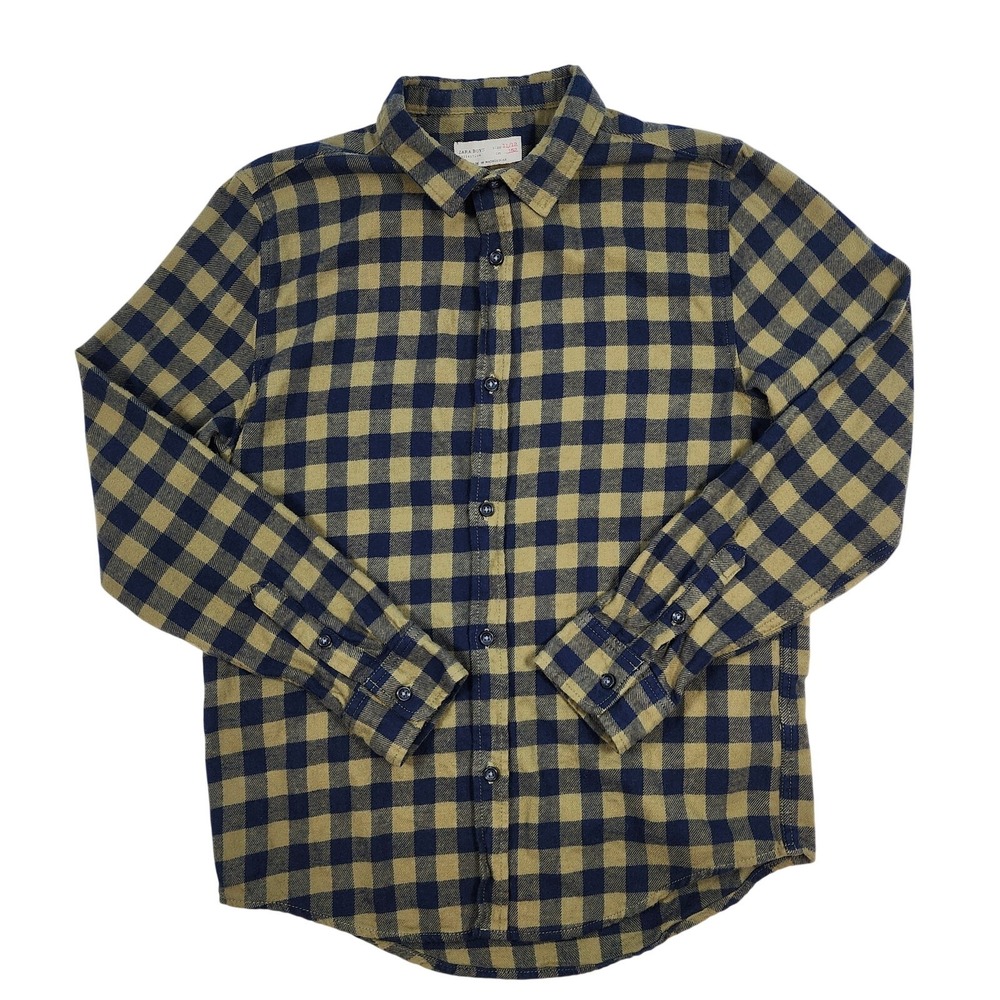 ZARA BOYS‎ Flannel Plaid Y2K Grunge Skater Casual Button Up 11/12